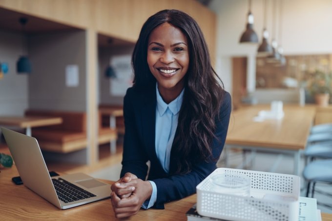 photo of a woman smiling